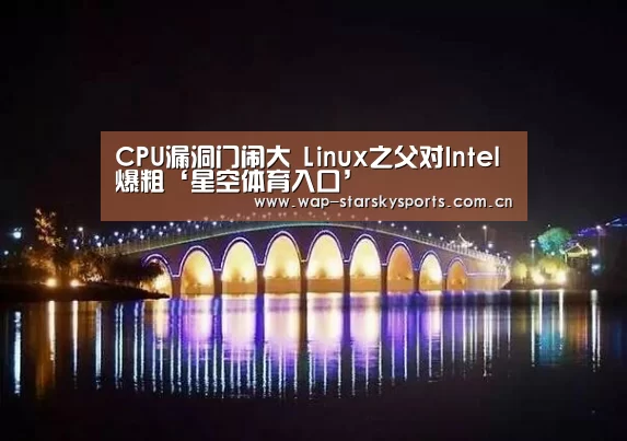 CPU漏洞门闹大 Linux之父对Intel爆粗‘星空体育入口’(图1) 星空体育网址
